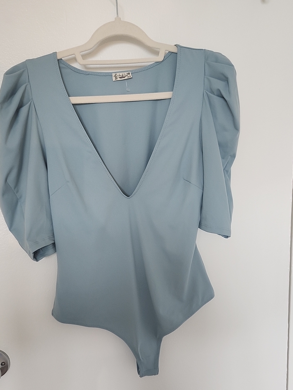 NWOT Free People Intimately Va Va Voop Puff Sleeve Bodysuit
